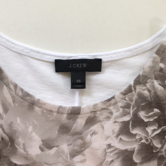 J. Crew Black Label Peony Print Graphic T-Shirt - Picture 2 of 7